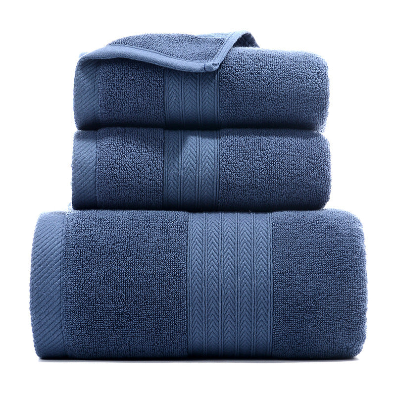 Pure Cotton Towels Three Piece With Hand