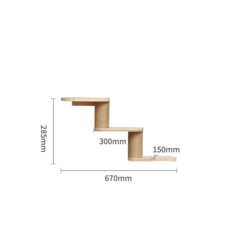 Pet Cat Climbing Frame Wall Type Solid