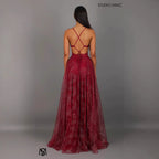 Womens Sleeveless Strapless Maxi Dress With A