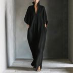 Womens Fashion V Neck Casual Loose Dress