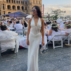 Elegant Backless Quality Banquet Gown