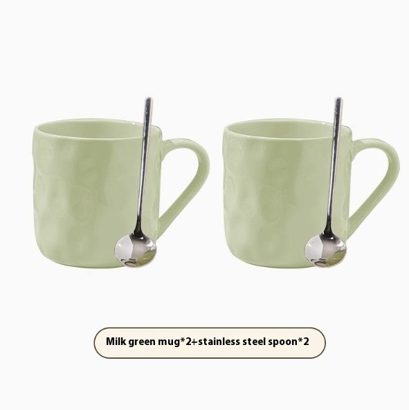 Oat Ceramic Couple Water Cup Set
