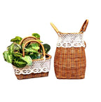 Hand-Woven Flower Basket for Home & Weddings