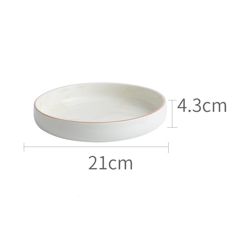 Marbled Ceramic Bowls & Dishes Set