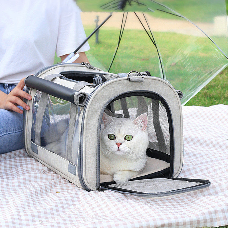 Outdoor Portable Pet Bag Transparent Breathable Foldable