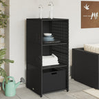 Poly Rattan Garden Storage Shed 50cm