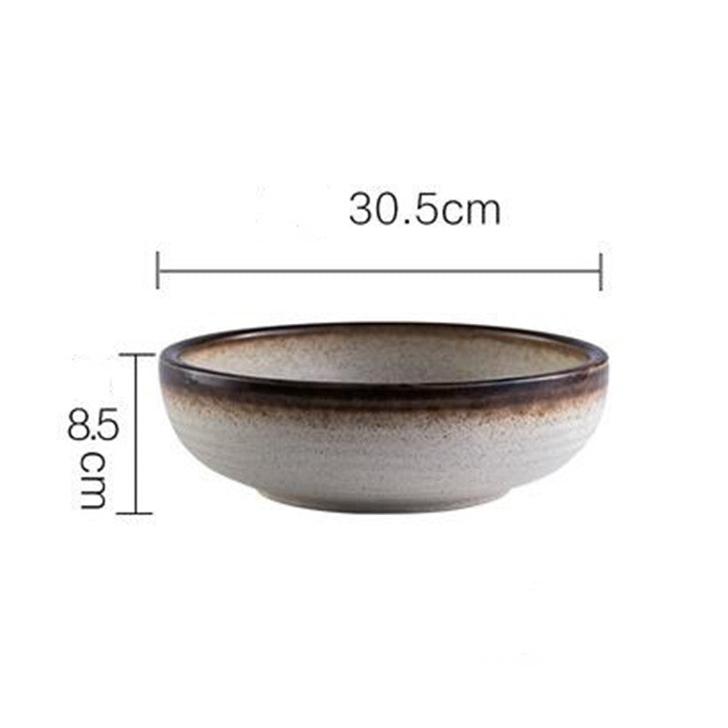 Retro Style Ceramic Soup Bowl