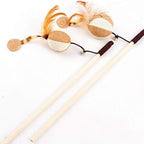 Colourful Feather Teaser Rod Cat Toy