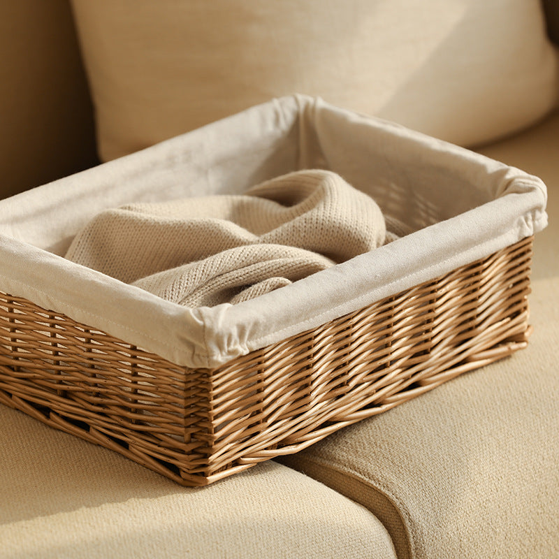 Rattan Desktop Tidy & Storage Basket