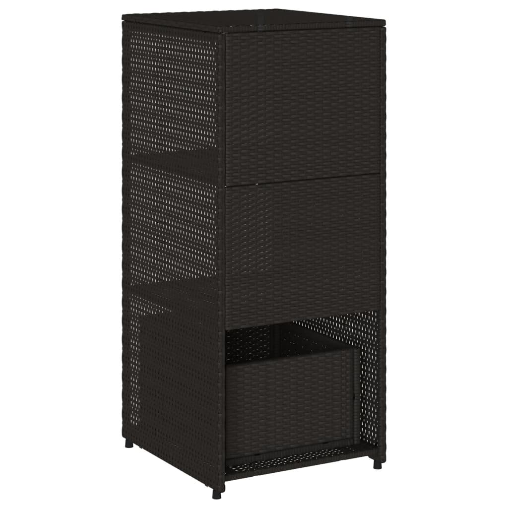 Poly Rattan Garden Storage Shed 50cm