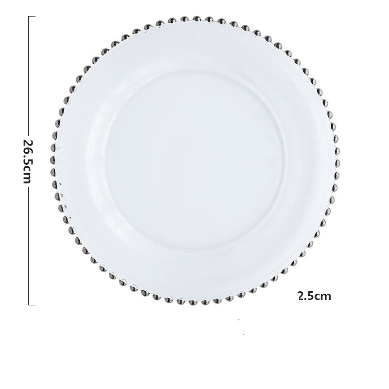 European Style Gold Rim Wobble Dinner Plate