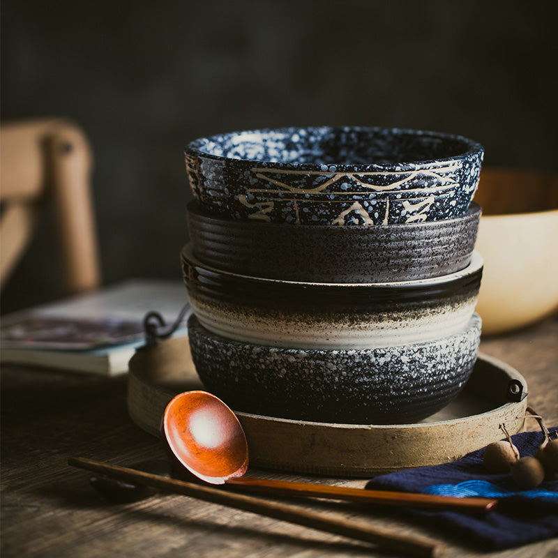 Retro Style Ceramic Soup Bowl