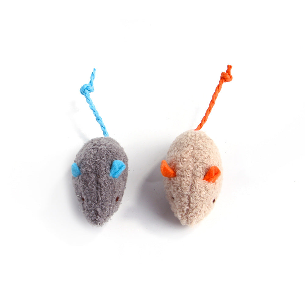 Pet Cat Plush Catnip Mouse Shape Interactive