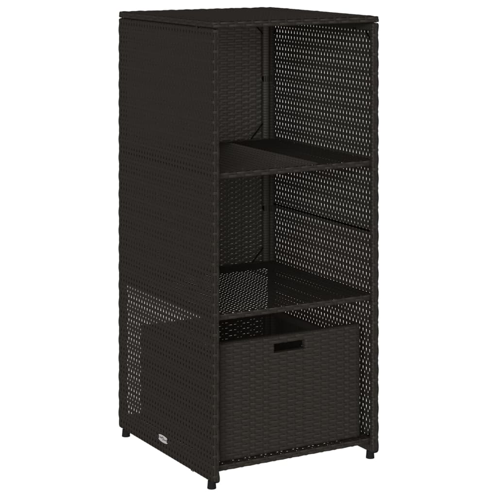 Poly Rattan Garden Storage Shed 50cm
