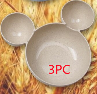 Children's Wheat Straw Cartoon Bowl & Chopsticks Set