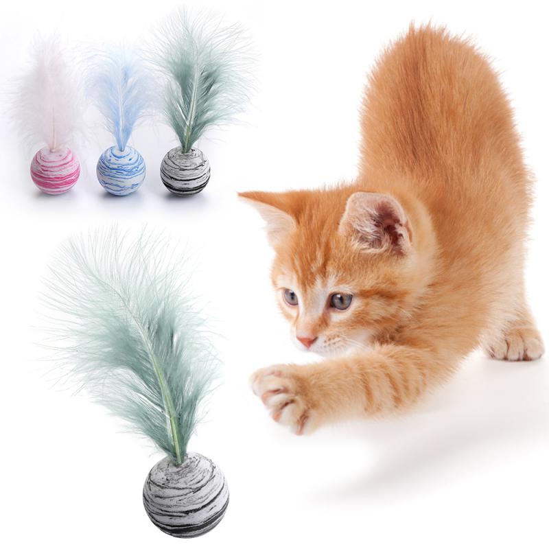 Starry Sky Ball Plus Feather Cat Toy