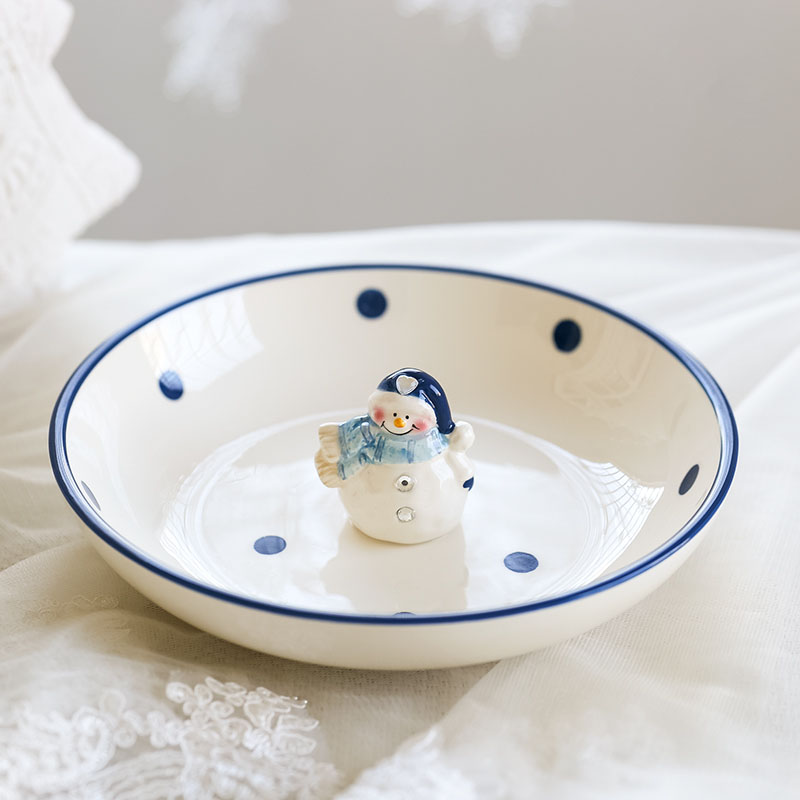 Christmas Snowman Ceramic Tableware & Ornament Set
