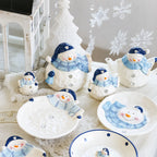 Christmas Snowman Ceramic Tableware & Ornament Set