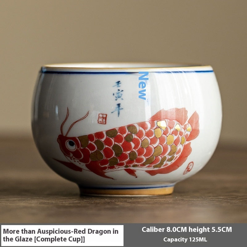 Retro Year of the Fish Ceramic Tea Cup