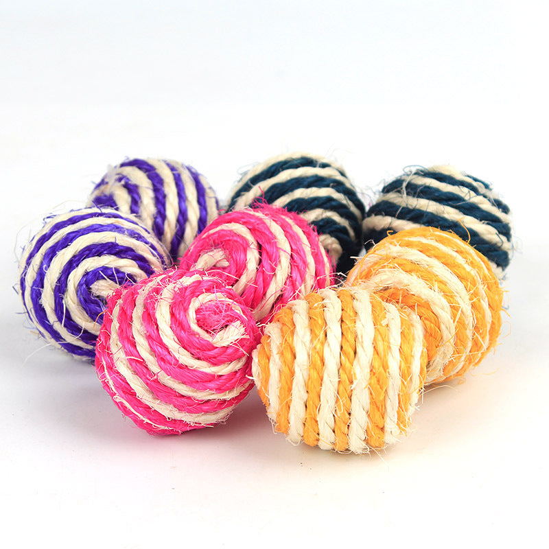 Cat Scratching Toy Sisal Tease Cat Ball