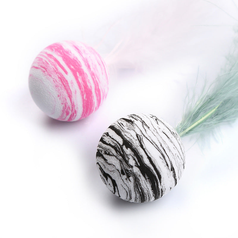 Starry Sky Ball Plus Feather Cat Toy