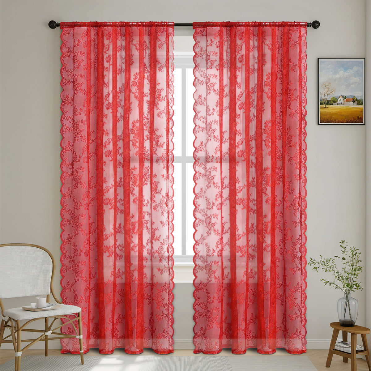 Vintage Lace Half Shade Curtain Lace De