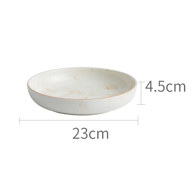 Marbled Ceramic Bowls & Dishes Set