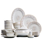 Bone China Ceramic Bowls & Saucers Set