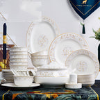 Bone China Ceramic Bowls & Saucers Set