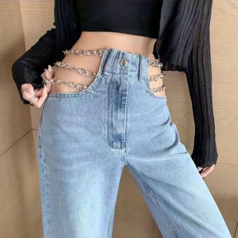 Women's Spicy Girl Wide Leg Denim Jeans