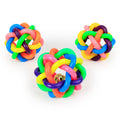 Colorful bell woven ball, 5.5cm small leather