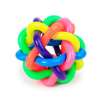 Colorful bell woven ball, 5.5cm small leather