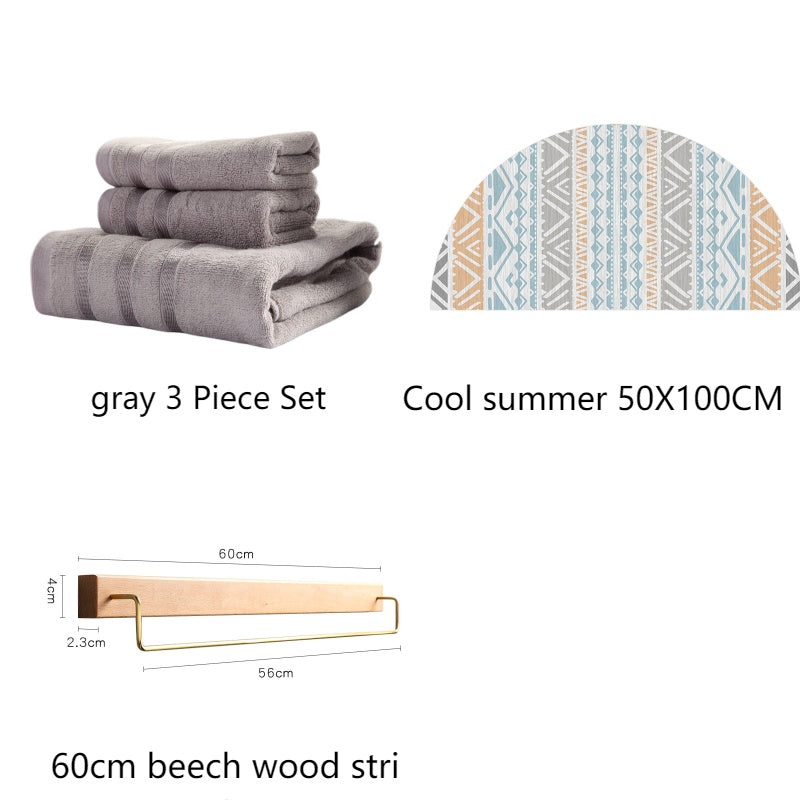 Bamboo Towel Set Antibacterial And Hypoallergenic