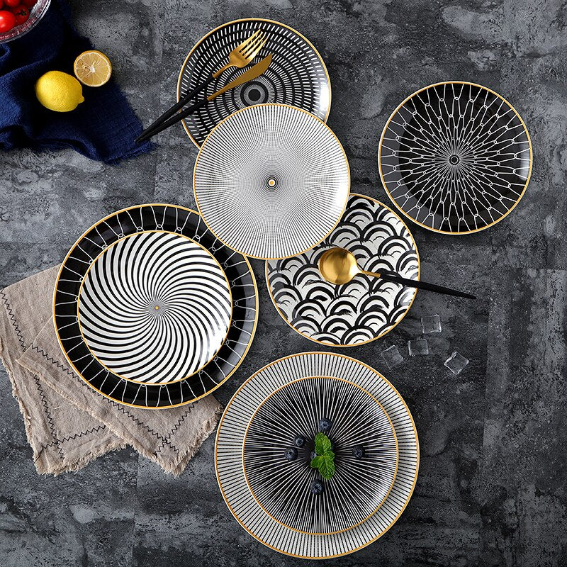 Nordic Geometric Series Ceramic Plate
