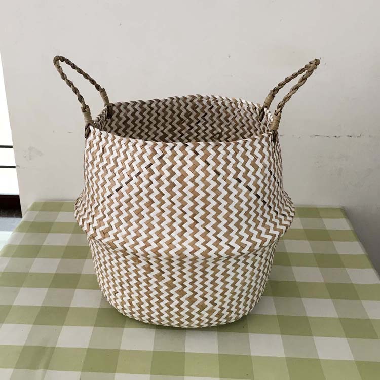 Handmade Bamboo Storage Baskets Nordic Foldable Laundry