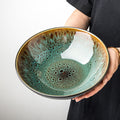 Vintage Green Ceramic Household Bowl
