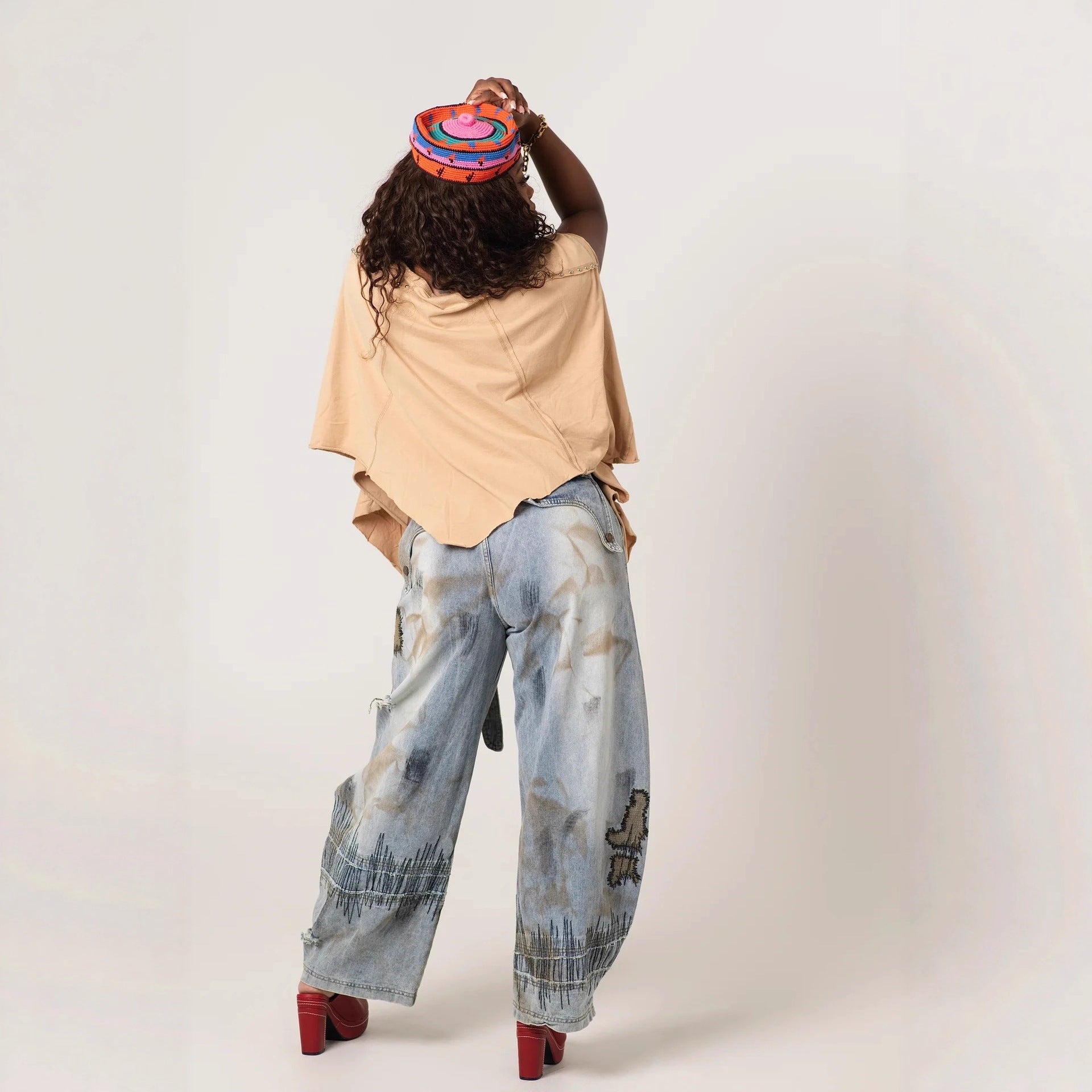 Women's Wide Leg Boot Cut Stone Washed Jeans