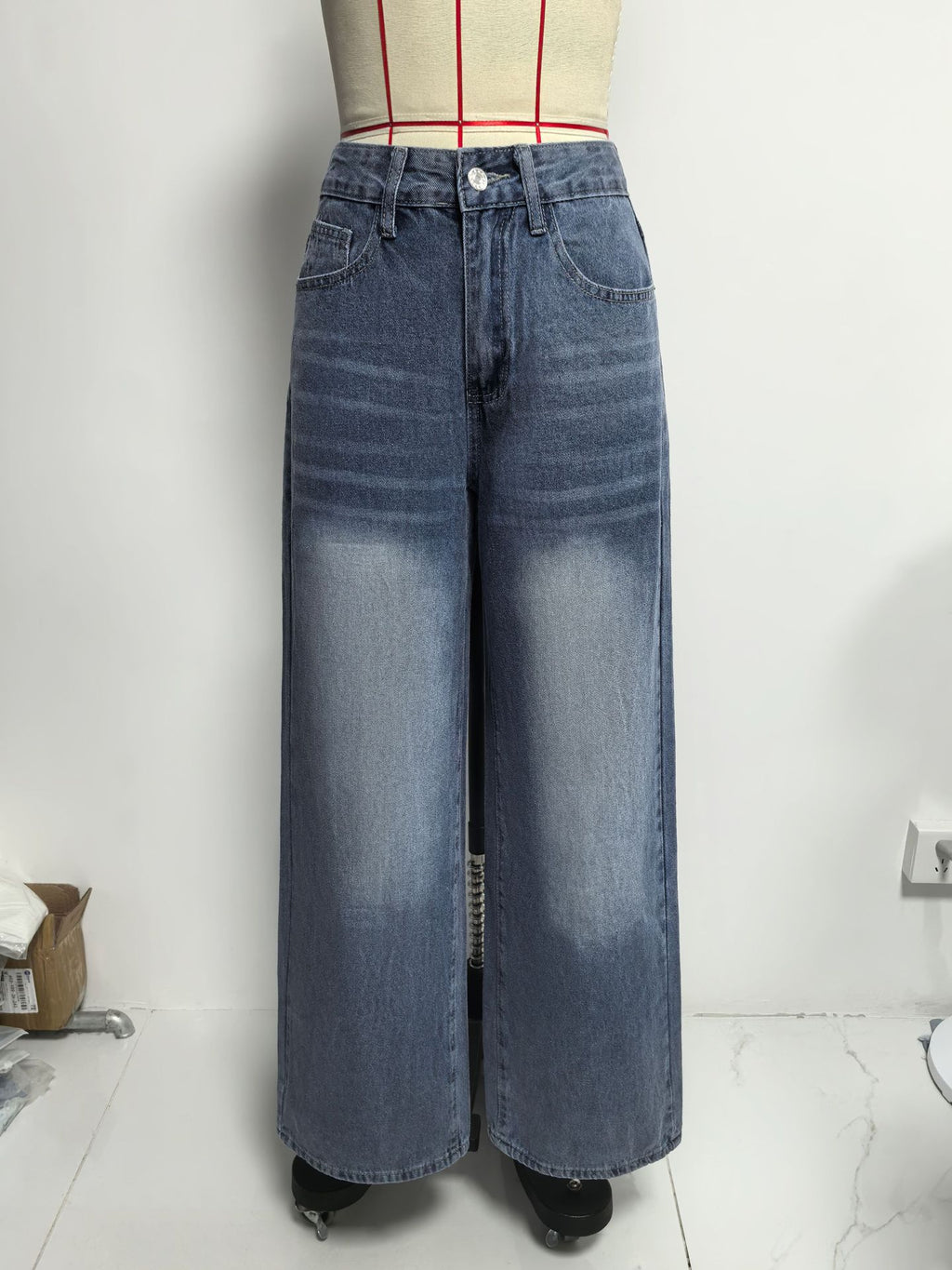Women's Washed Vintage Denim Jeans