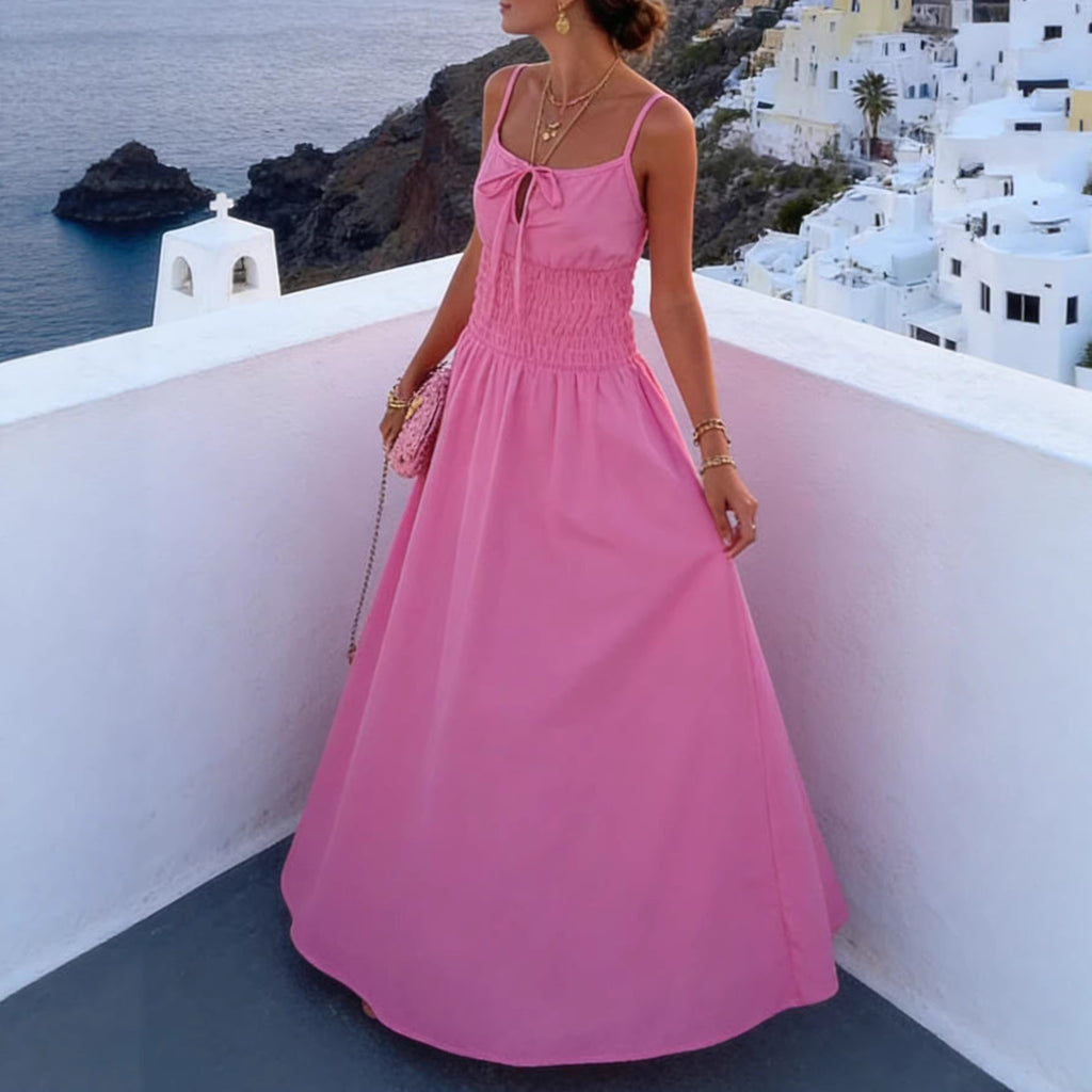 Lace Up Waist Cinching Womens Slip Dress
