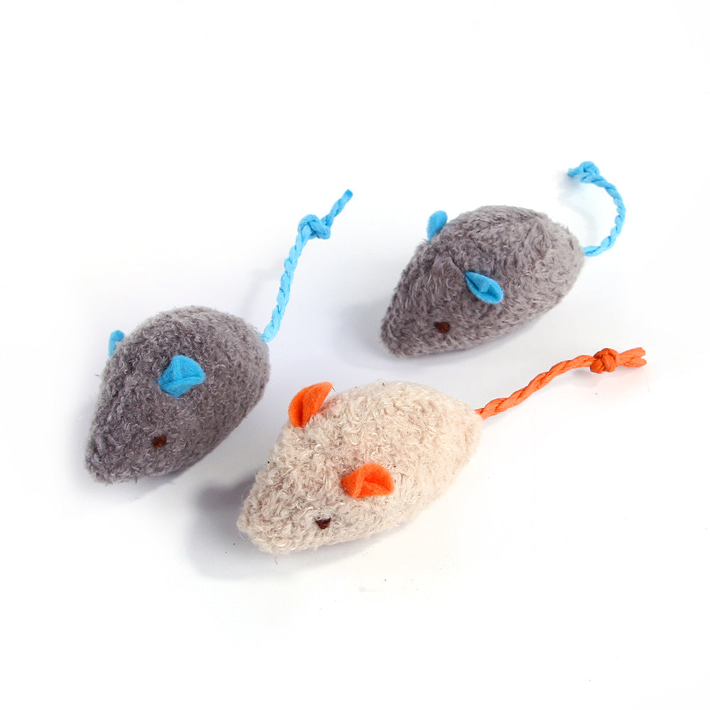 Pet Cat Plush Catnip Mouse Shape Interactive