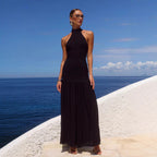 Flowing Resort Style Patchwork Maxi Dress Fairy