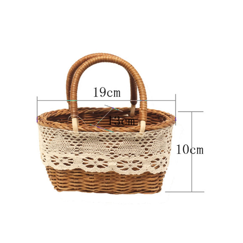 Hand-Woven Flower Basket for Home & Weddings