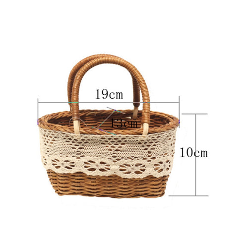 Hand-Woven Flower Basket for Home & Weddings