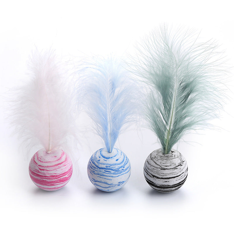 Starry Sky Ball Plus Feather Cat Toy