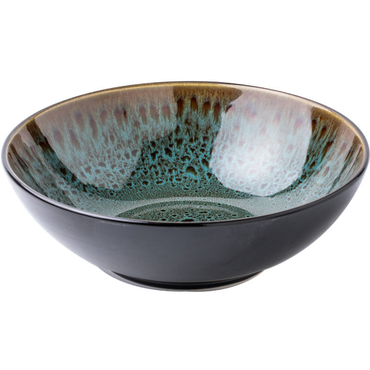 Vintage Green Ceramic Household Bowl