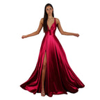 Women's Strap Solid Color V-Neck Dress