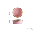 Pink Ceramic Household Tableware Set