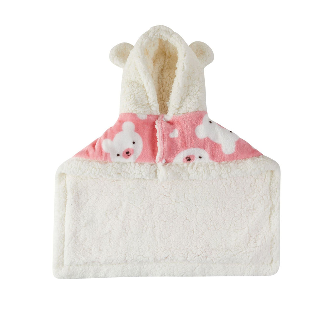 Pet Clothes Warm Thickened Flannel Hooded Shawl