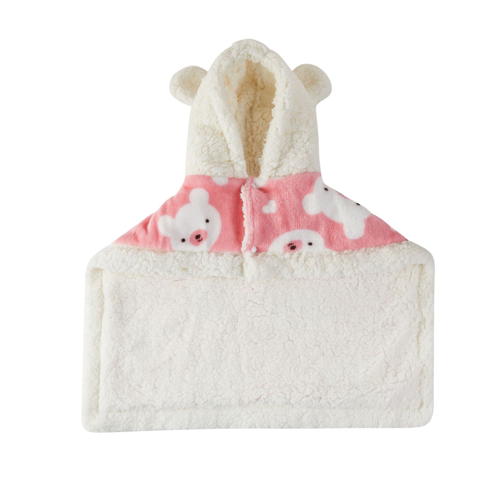 Pet Clothes Warm Thickened Flannel Hooded Shawl