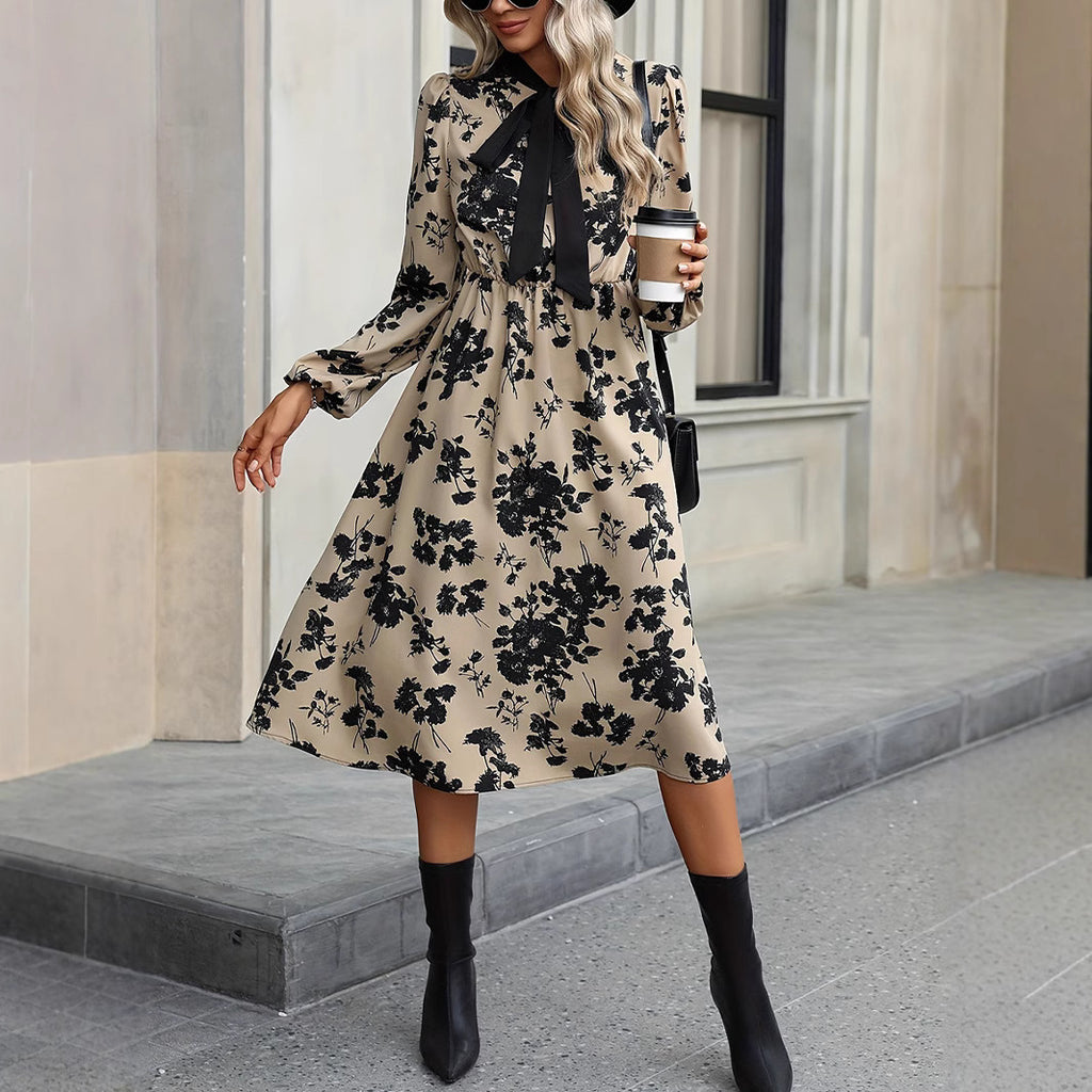 Womens Mid Length A Line Dress With